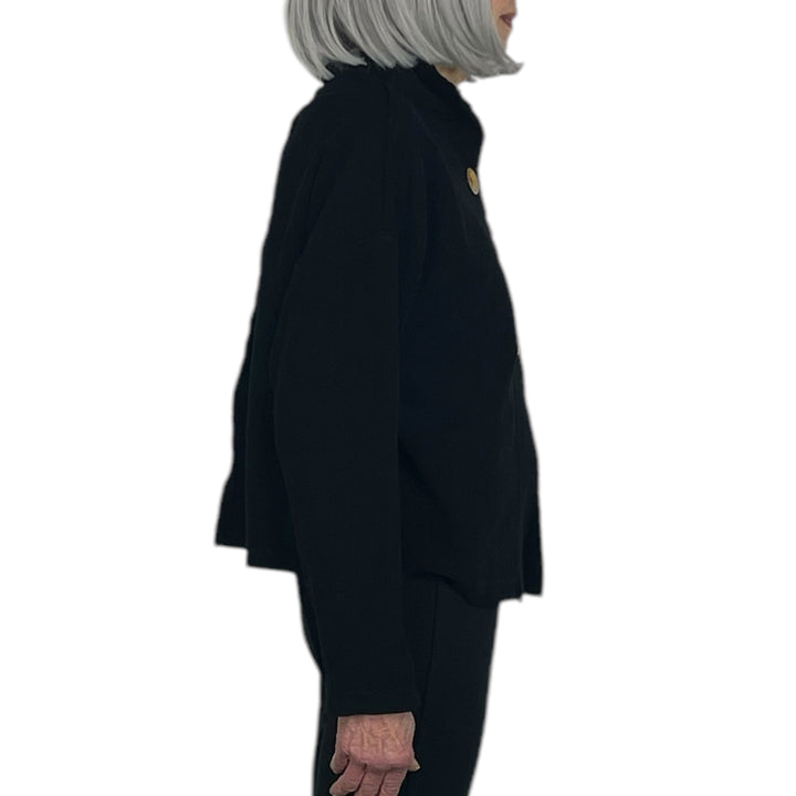 FUNNEL NECK COTTON CANVAS JACKET