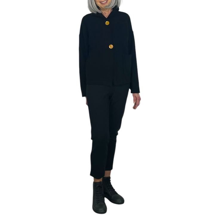 FUNNEL NECK COTTON CANVAS JACKET