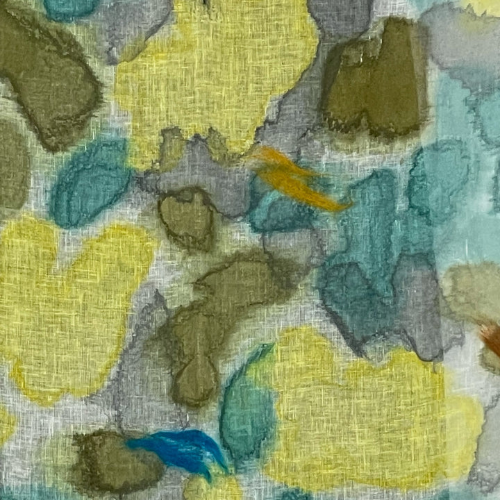 ABSTRACT PRINT LINEN SCARF