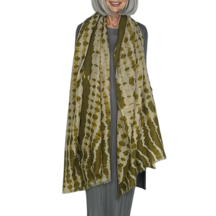 RIVE SHIBORI CASHMERE SCARF