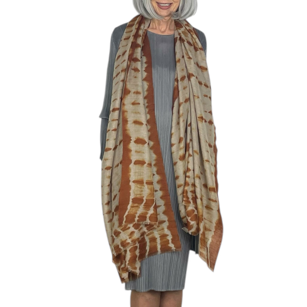 RIVE SHIBORI CASHMERE SCARF