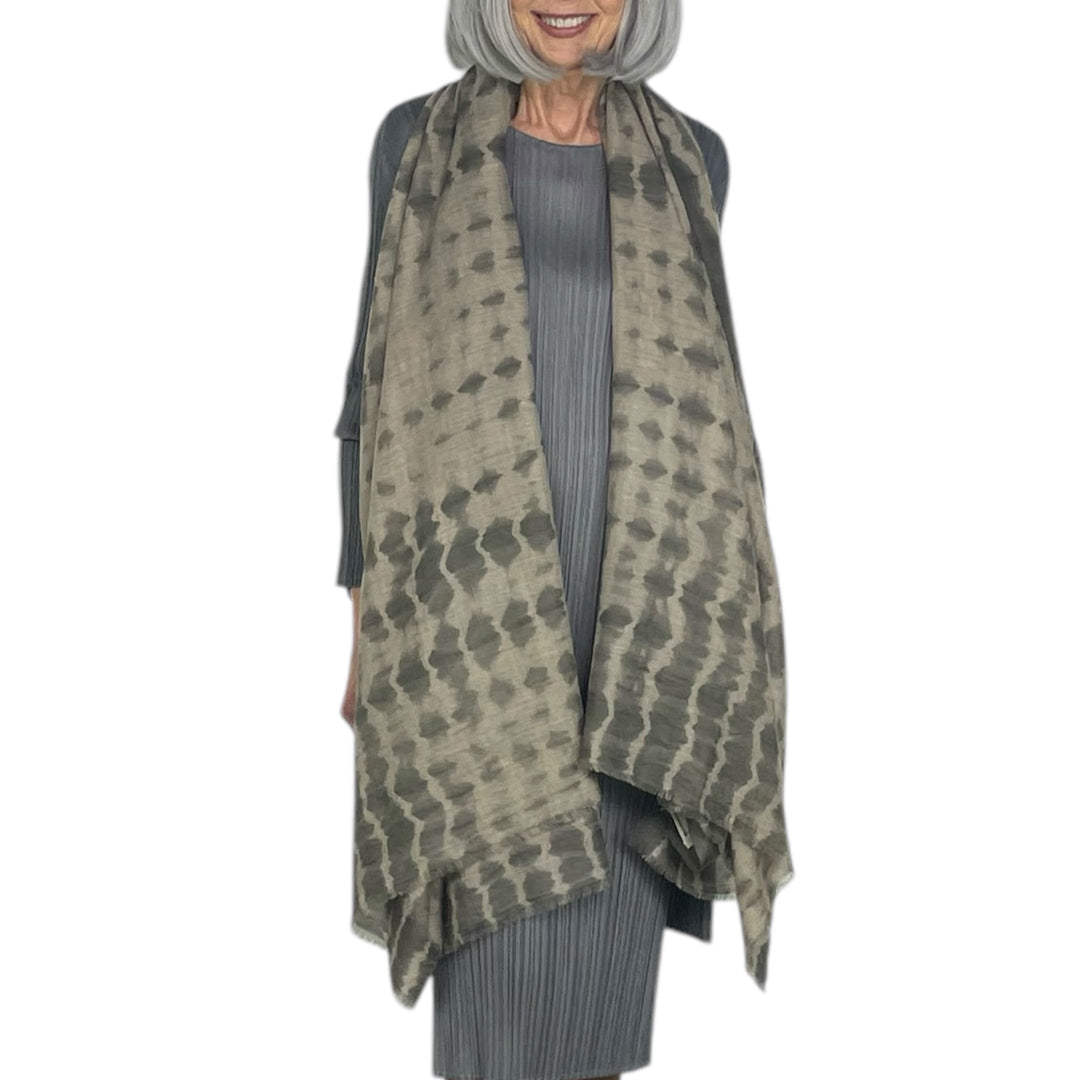 RIVE SHIBORI CASHMERE SCARF