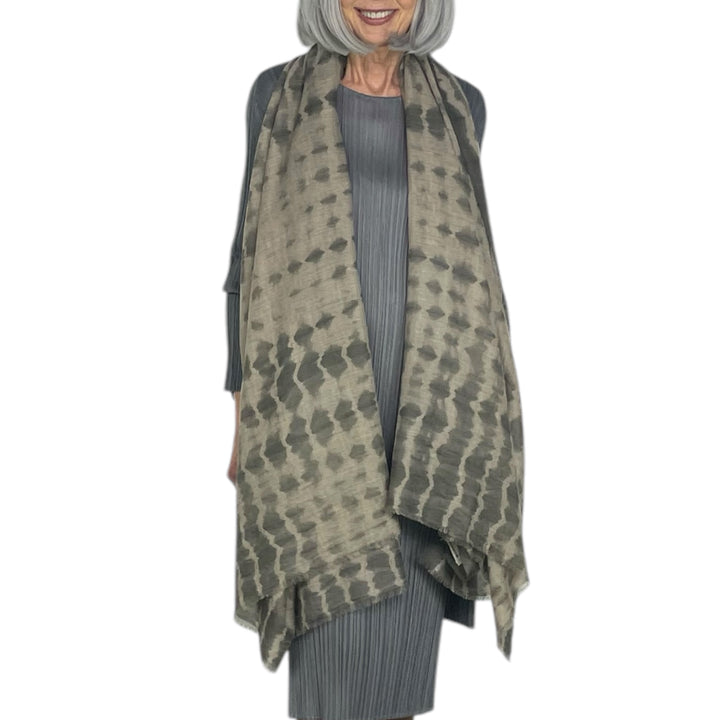 RIVE SHIBORI CASHMERE SCARF