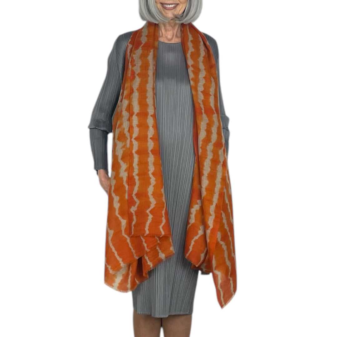 RIVE SHIBORI CASHMERE SCARF