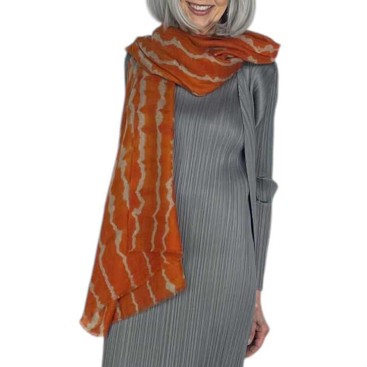 RIVE SHIBORI CASHMERE SCARF