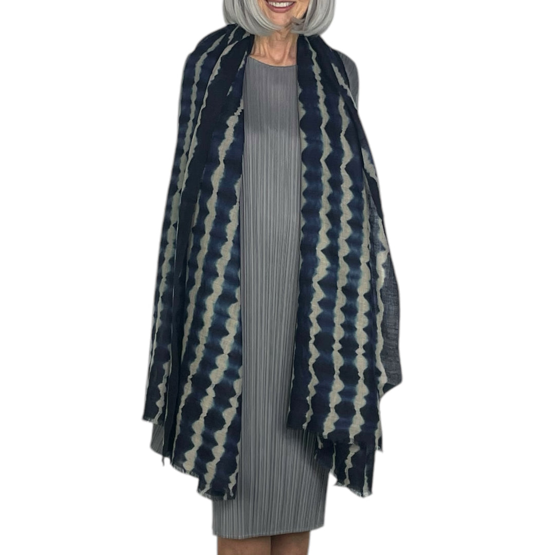 RIVE SHIBORI CASHMERE SCARF