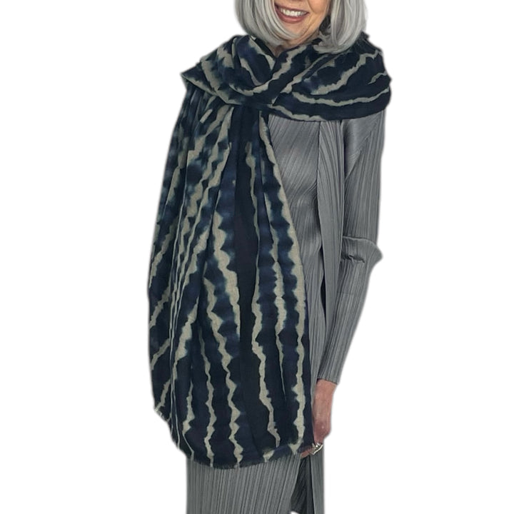 RIVE SHIBORI CASHMERE SCARF