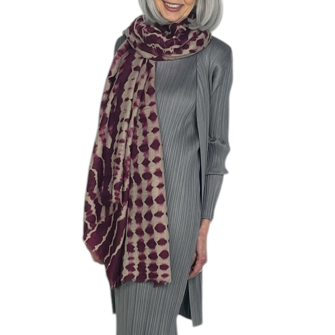 RIVE SHIBORI CASHMERE SCARF