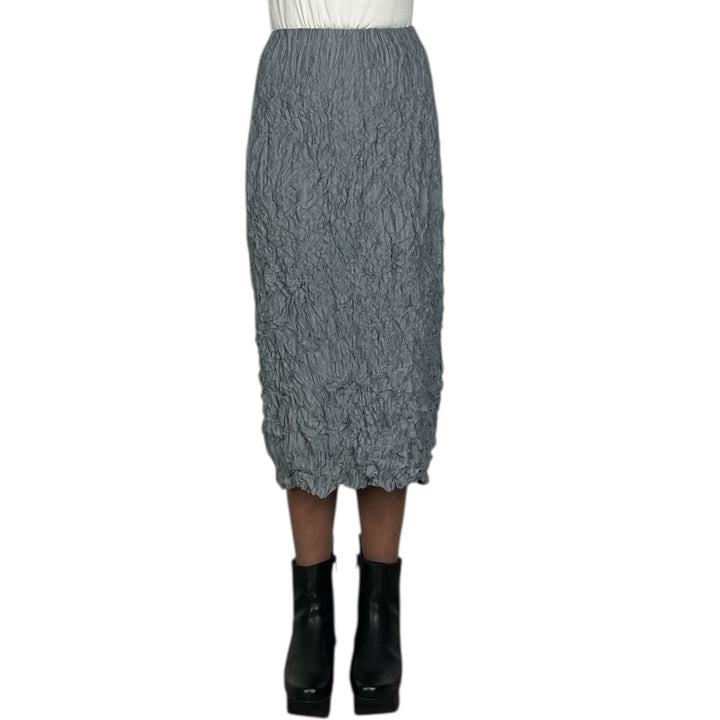 GAUZE BORDER CRINKLE SLIM SKIRT