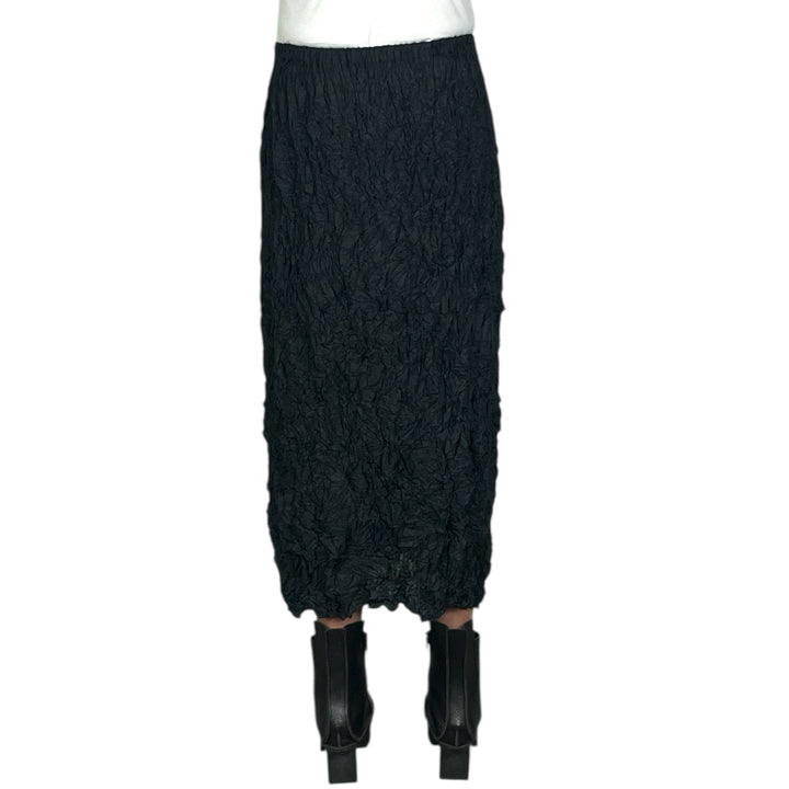 GAUZE BORDER CRINKLE SLIM SKIRT