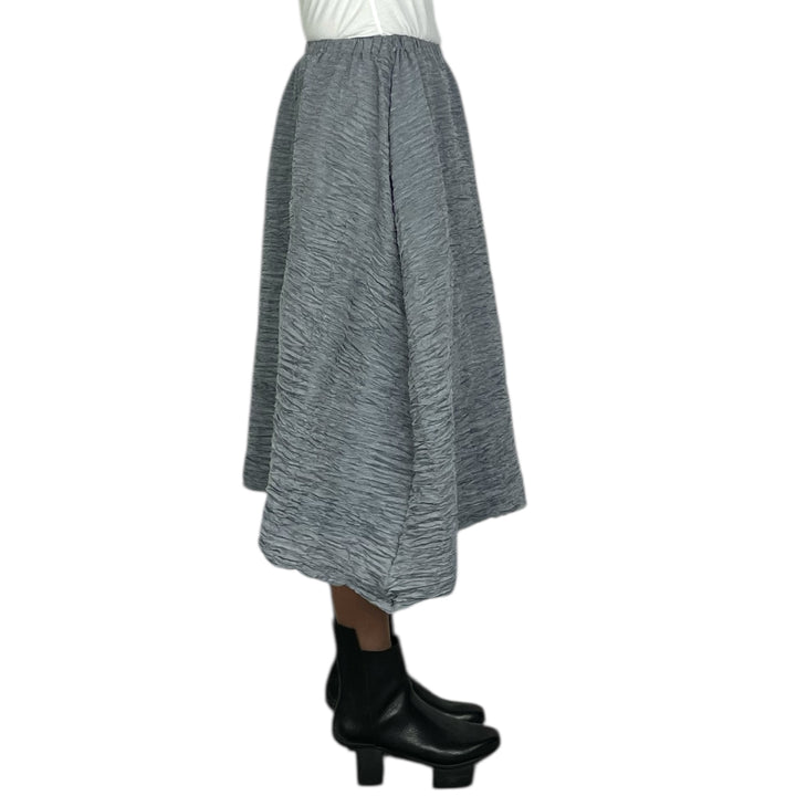 GAUZE BORDER HORIZONTAL PLEAT SKIRT