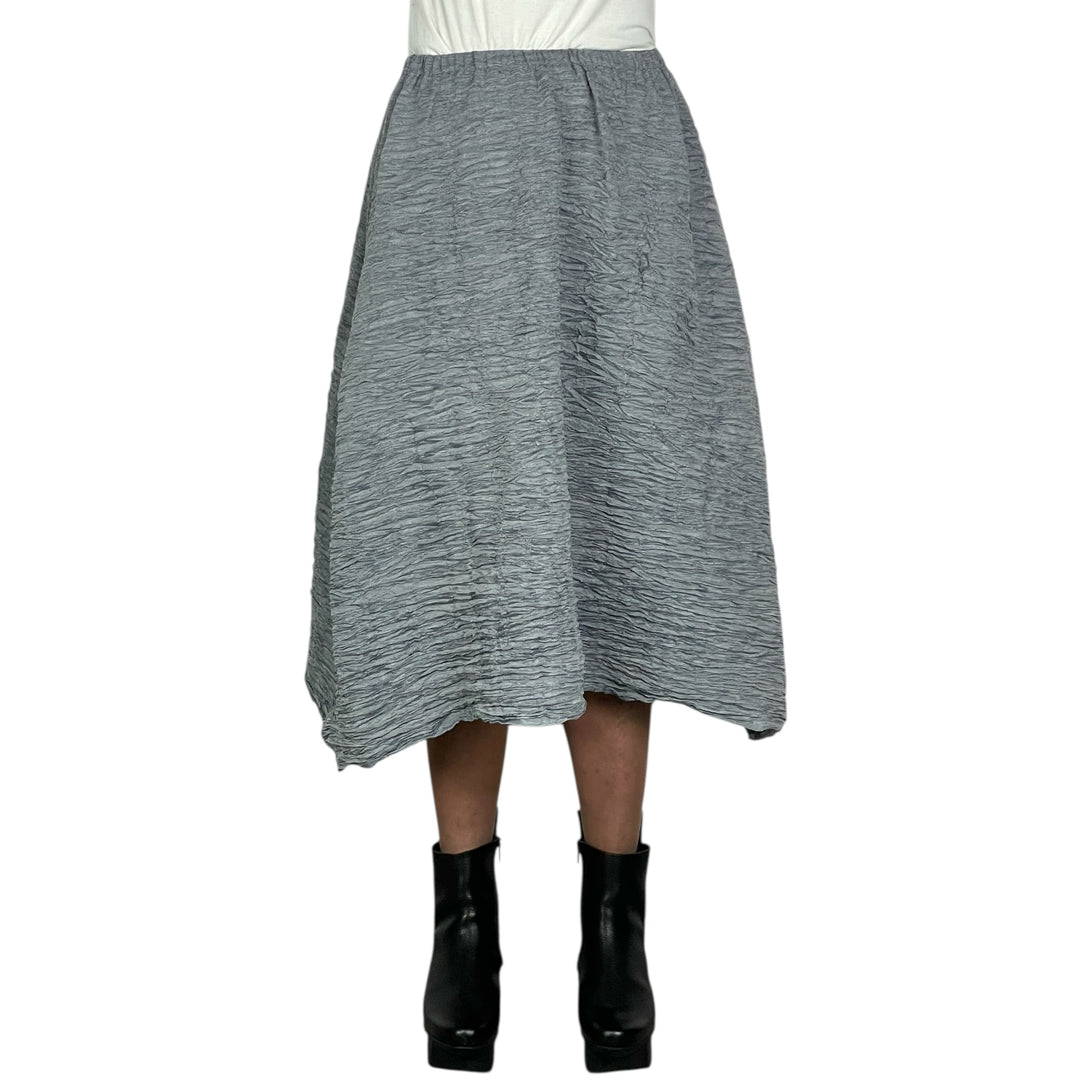 GAUZE BORDER HORIZONTAL PLEAT SKIRT