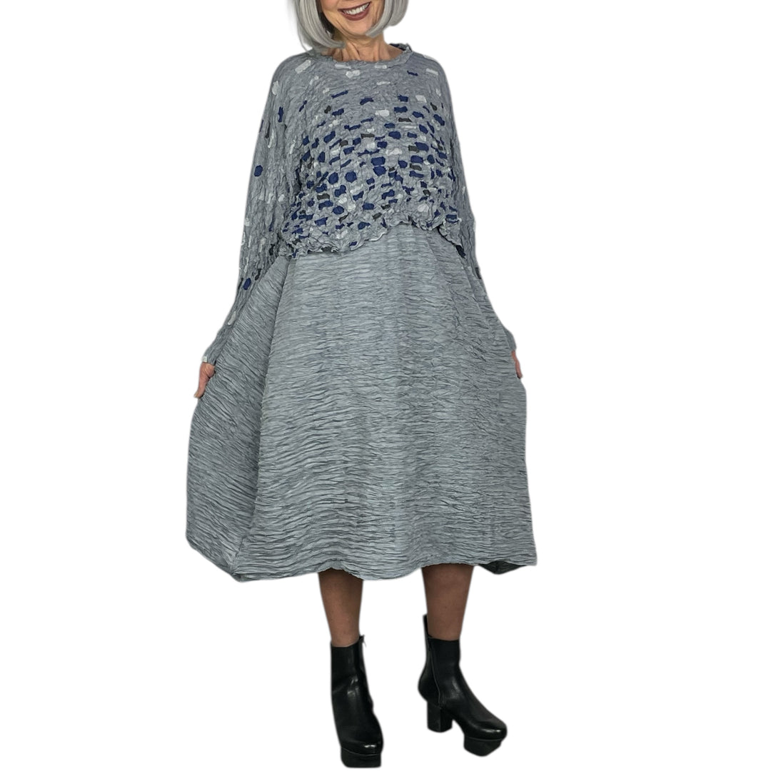 GAUZE BORDER HORIZONTAL PLEAT SKIRT