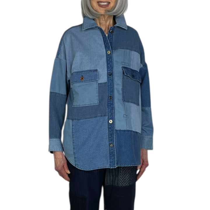 PATCHWORK SHIRT/JACKET 3YR WASH - WOMEN'S FIT
