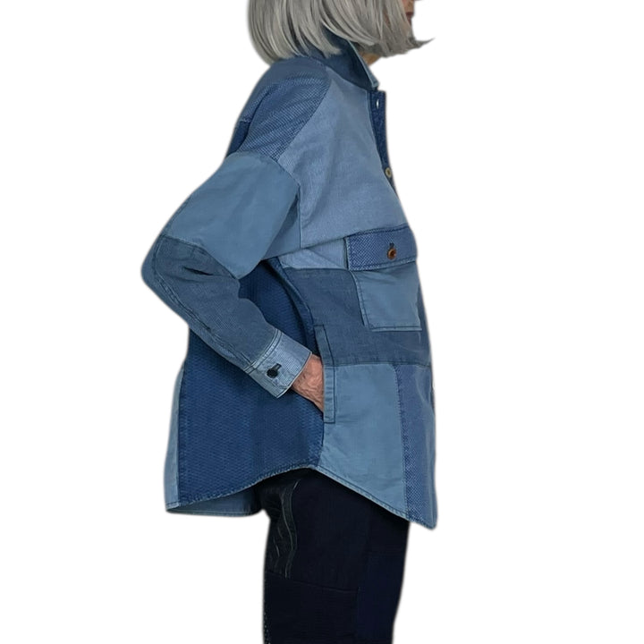 PATCHWORK SHIRT/JACKET 3YR WASH - WOMEN'S FIT