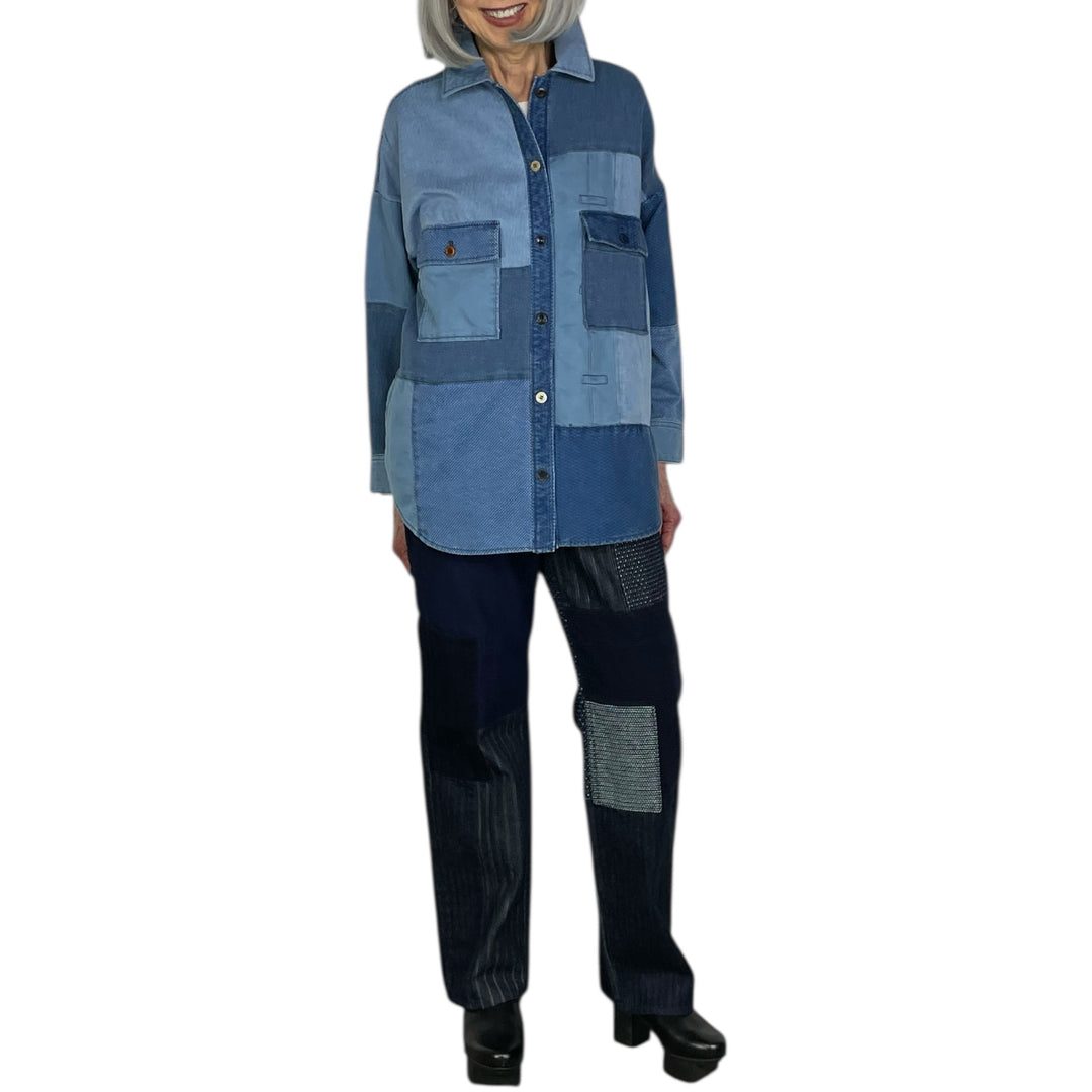 PATCHWORK SHIRT/JACKET 3YR WASH - WOMEN'S FIT