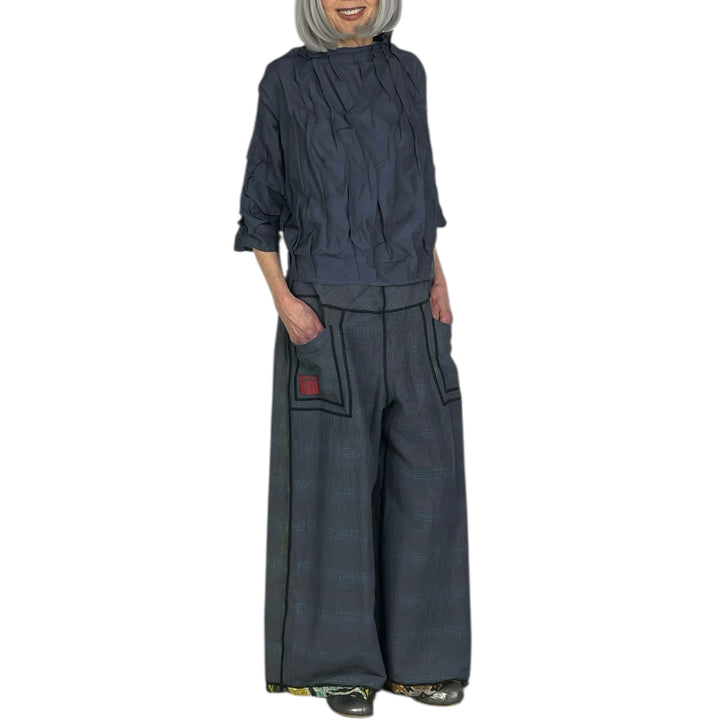VINTAGE COTTON WIDE LEG PANTS