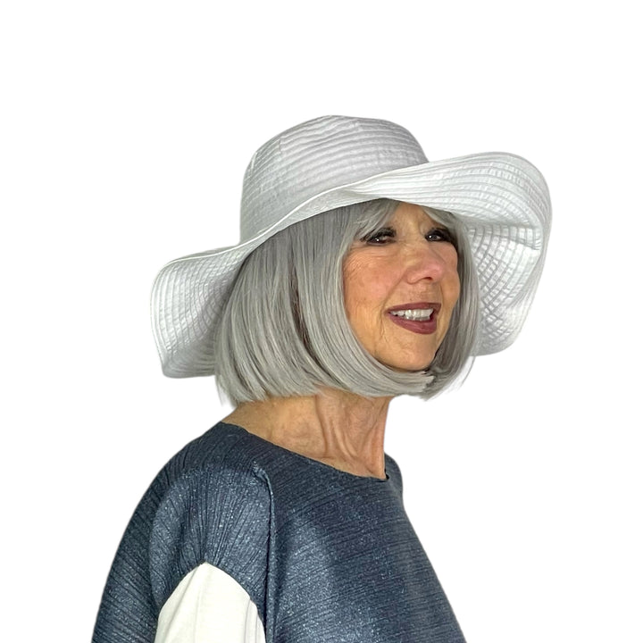 LARGE BRIM RIBBON HAT