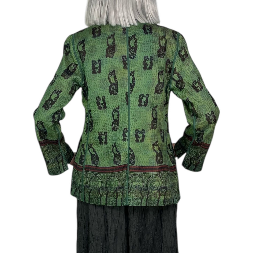 CLAMP DYED/PRINT SHORT JACKET