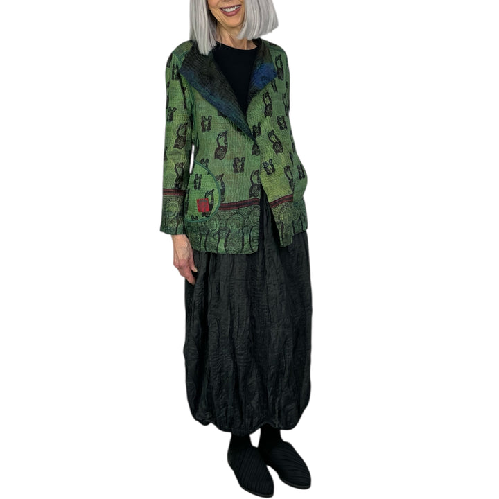 CLAMP DYED/PRINT SHORT JACKET