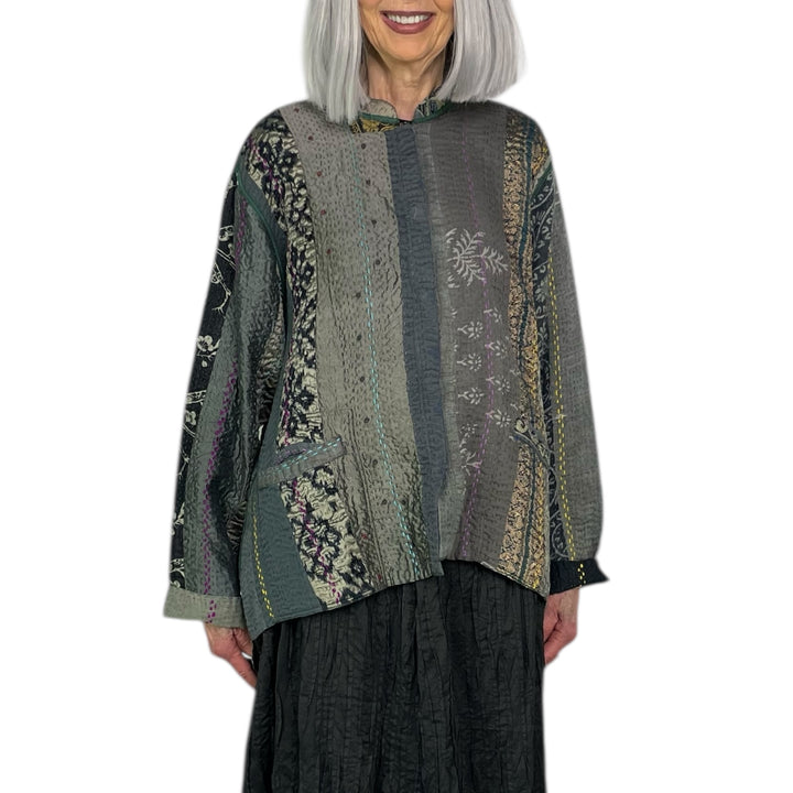 JEWEL WOVEN KAFTAN JACKET SHORT