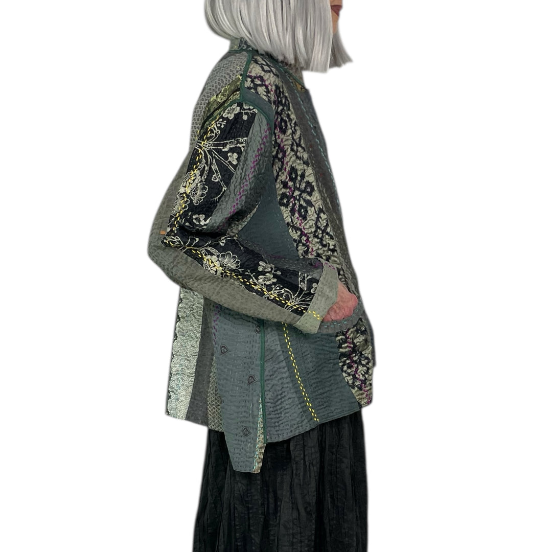 JEWEL WOVEN KAFTAN JACKET SHORT