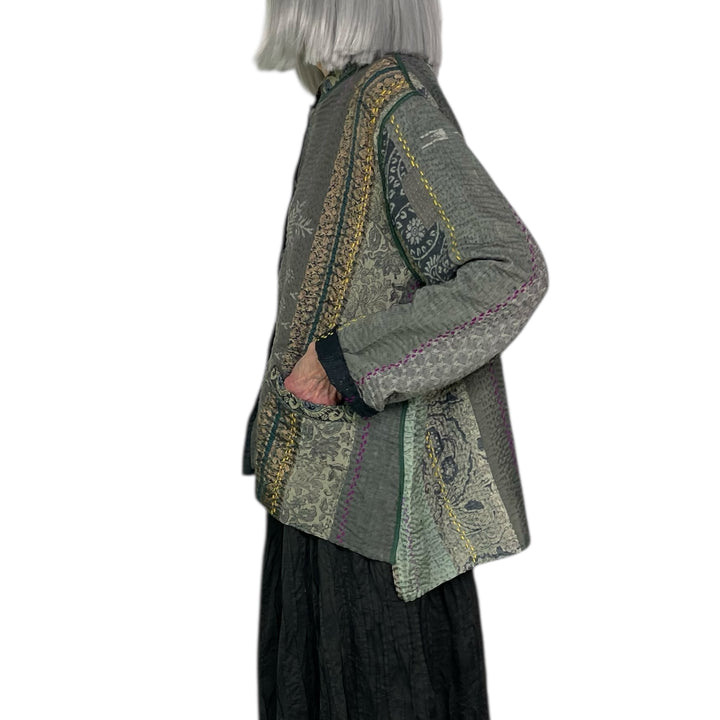 JEWEL WOVEN KAFTAN JACKET SHORT