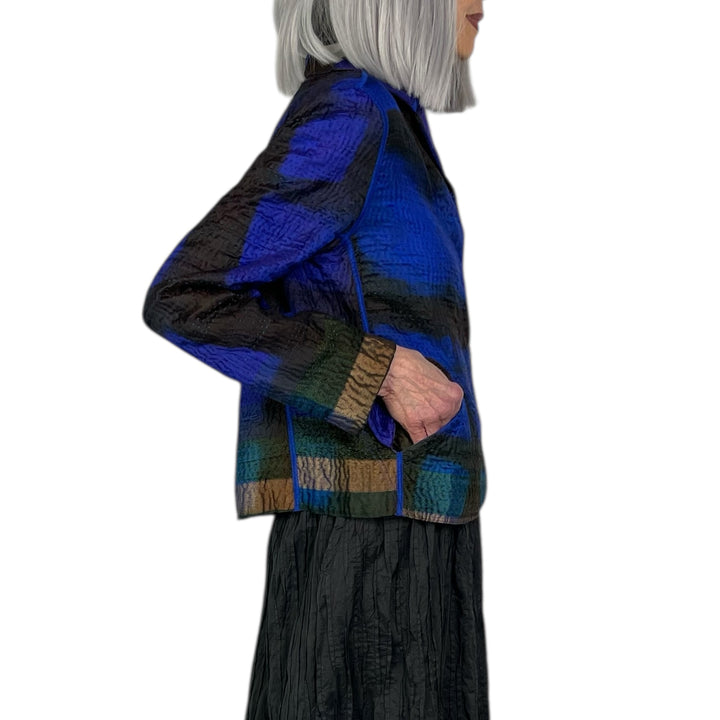 CLAMP DYED CROPPED BASIC JACKET