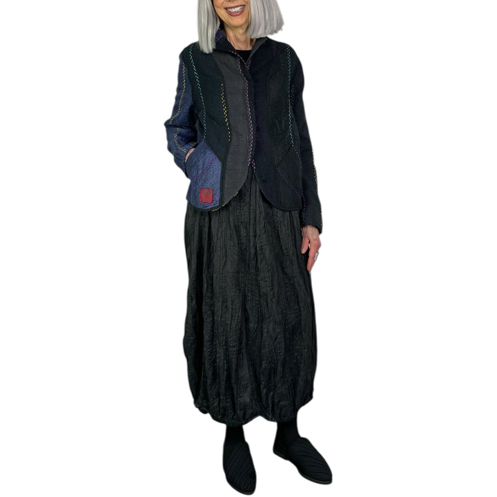 JEWEL WOVEN CROPPED BASIC JACKET