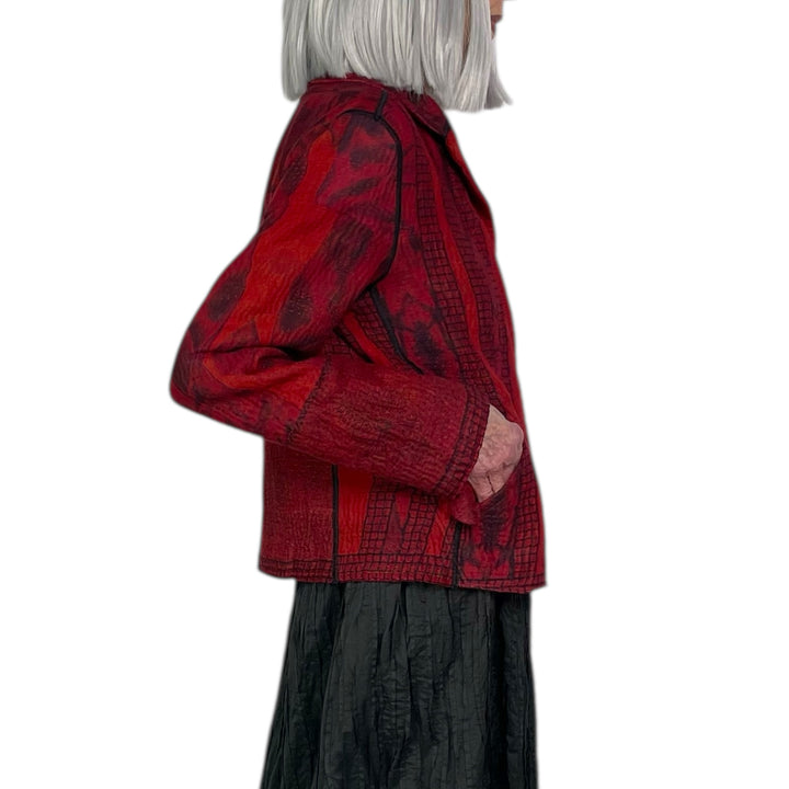 GEORGETTE CROPPED BASIC JACKET