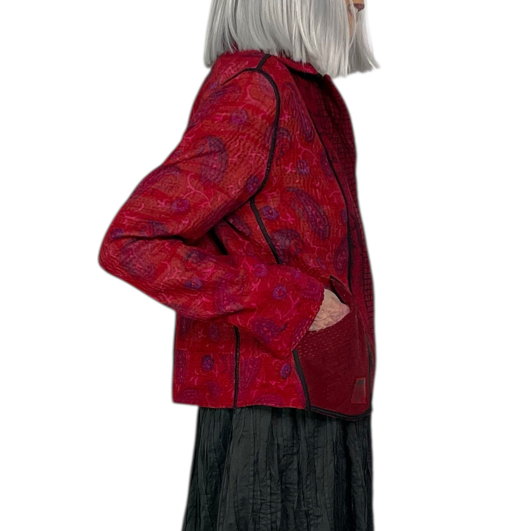 GEORGETTE CROPPED BASIC JACKET