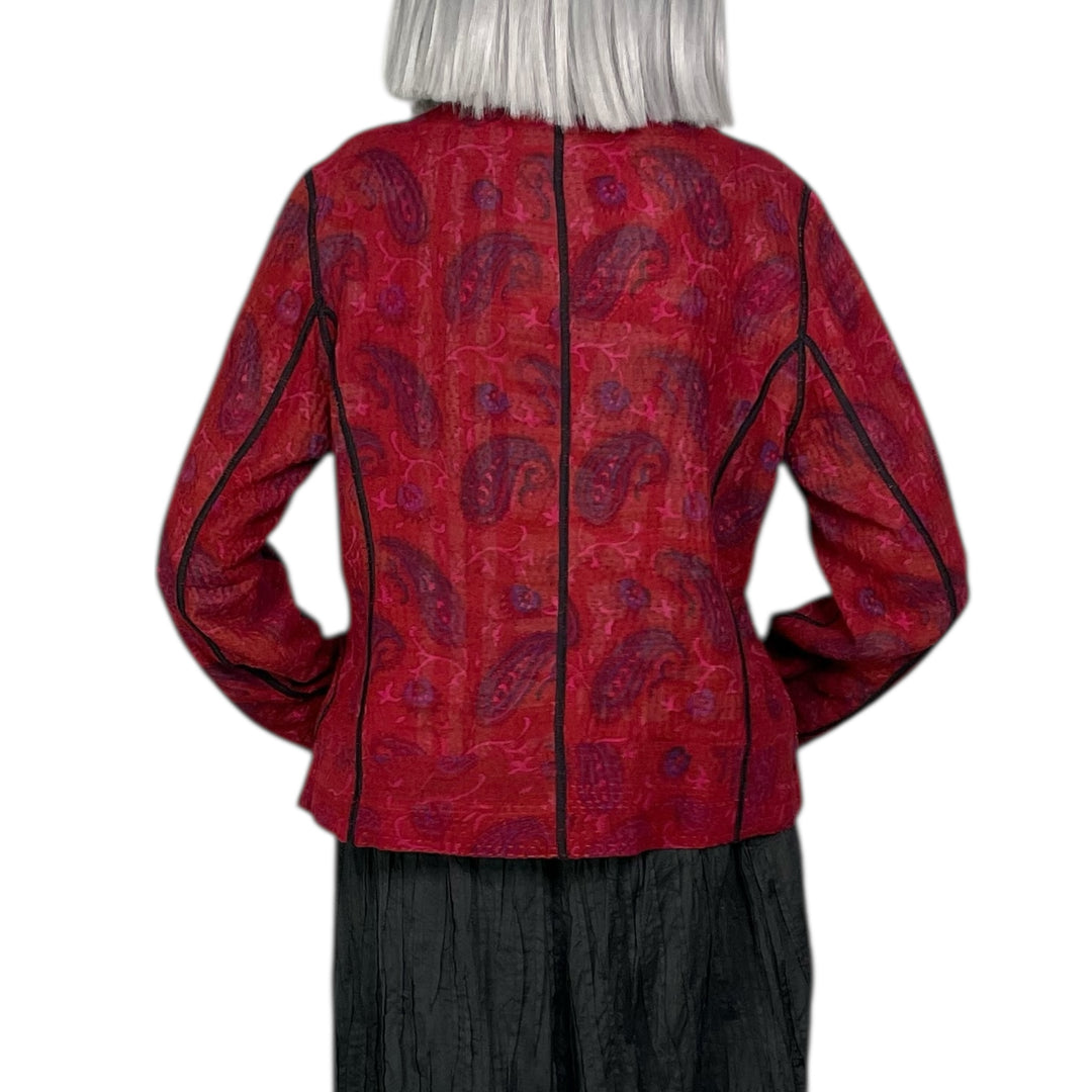 GEORGETTE CROPPED BASIC JACKET