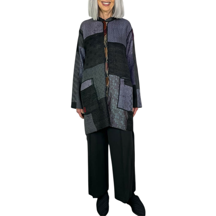 SILK JACQUARD KAFTAN JACKET MEDIUM