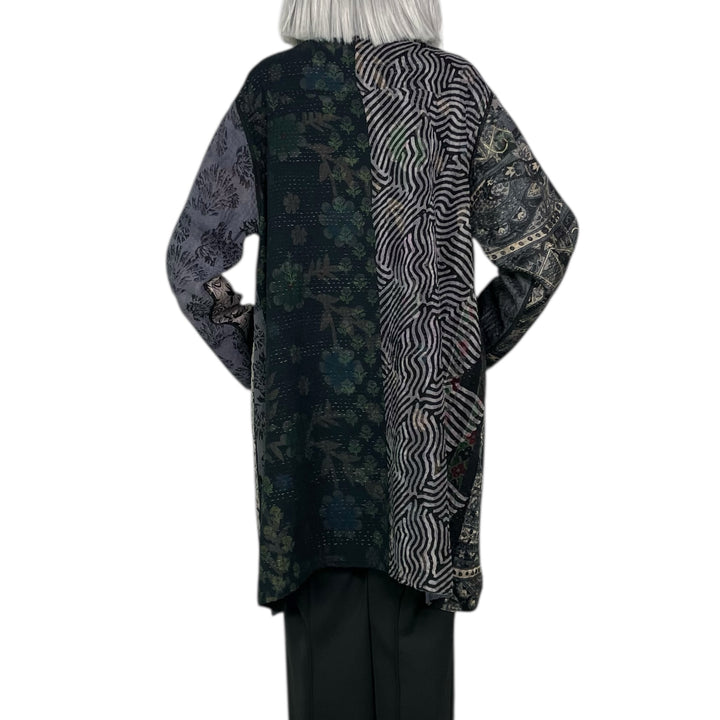 SILK JACQUARD KAFTAN JACKET MEDIUM