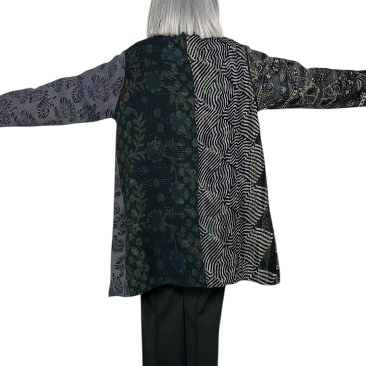 SILK JACQUARD KAFTAN JACKET MEDIUM