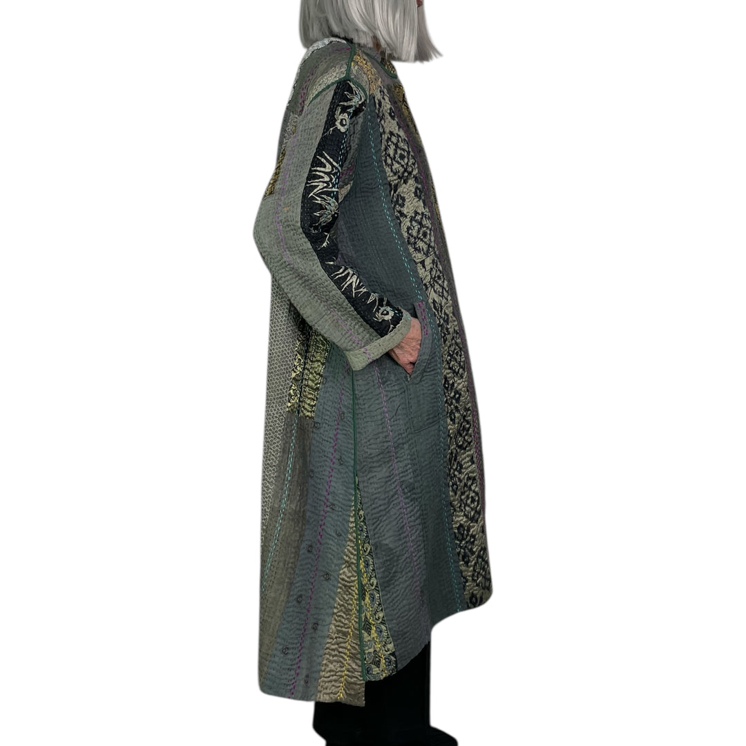 JEWEL WOVEN KAFTAN COAT