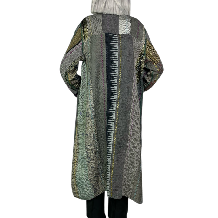 JEWEL WOVEN KAFTAN COAT