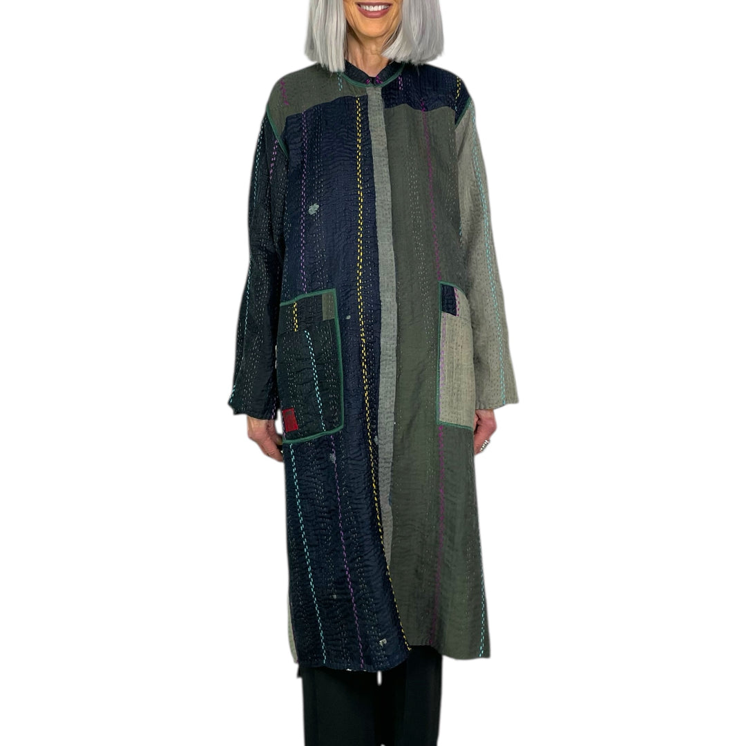 JEWEL WOVEN KAFTAN COAT