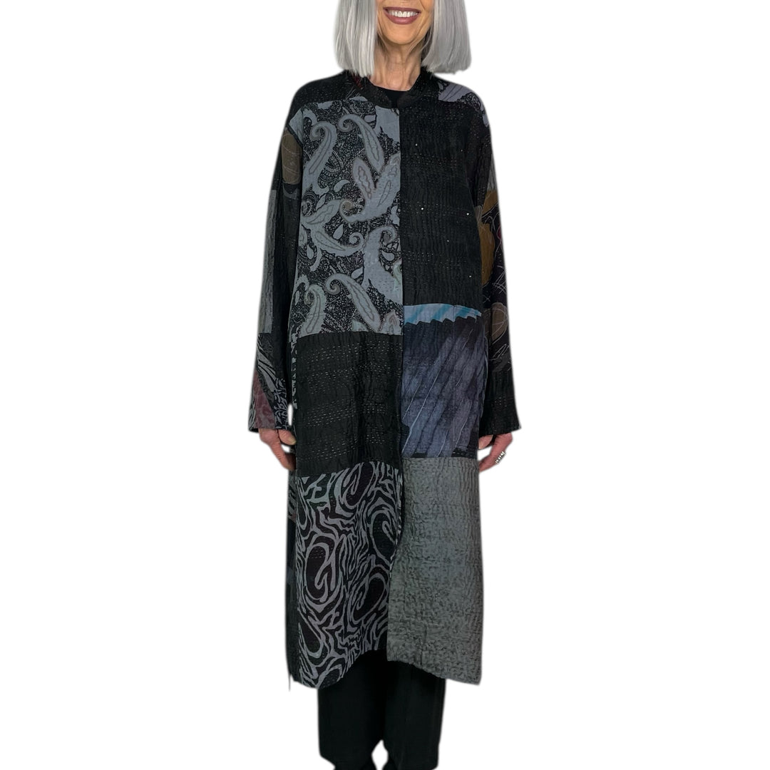 GEORGETTE PATCH KAFTAN COAT