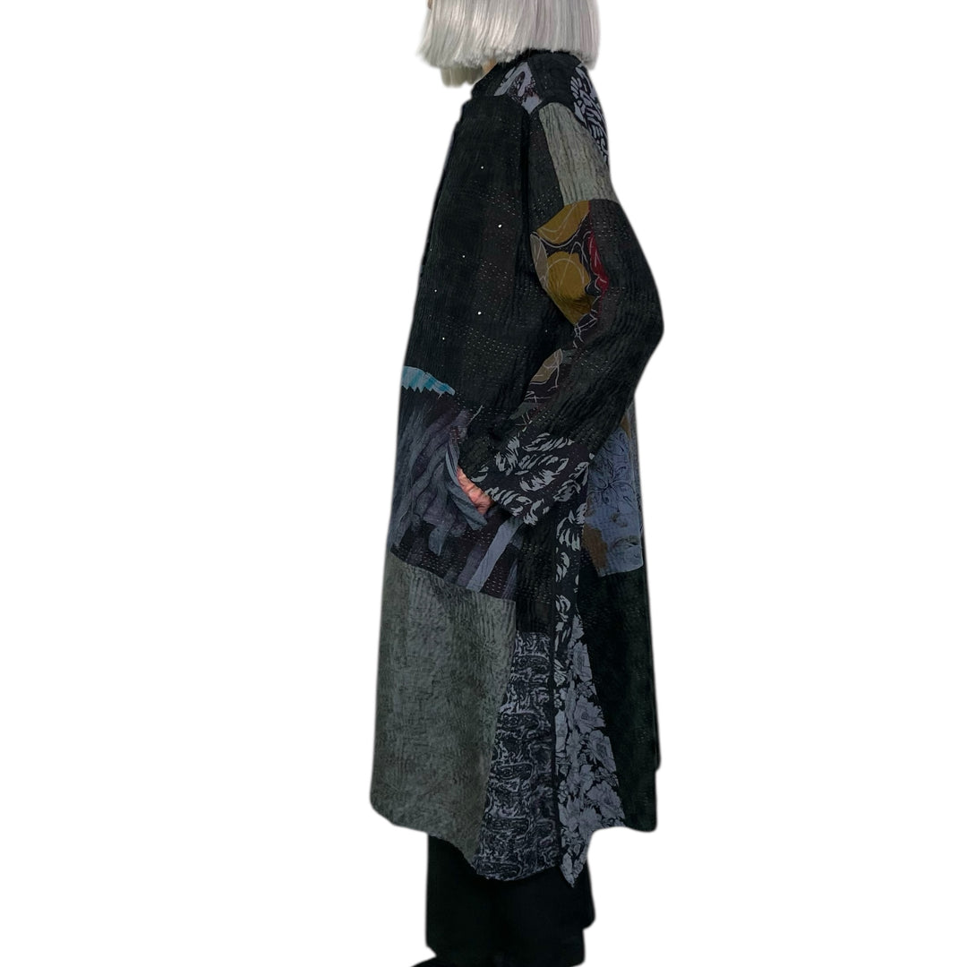 GEORGETTE PATCH KAFTAN COAT