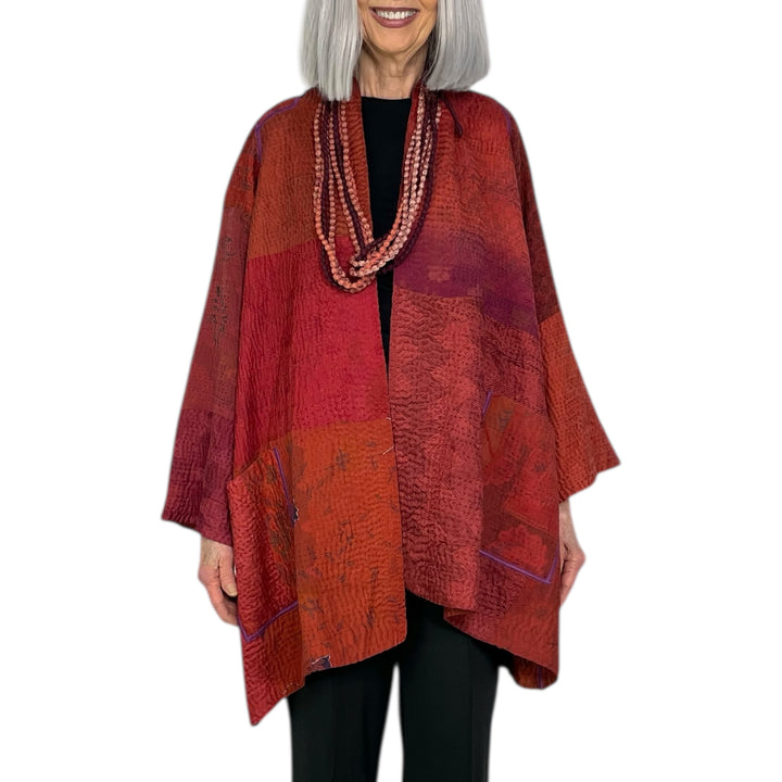 VINTAGE SILK GEORGETTE A-LINE JACKET