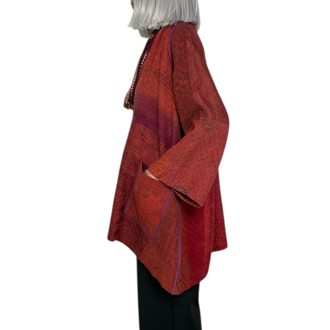 VINTAGE SILK GEORGETTE A-LINE JACKET