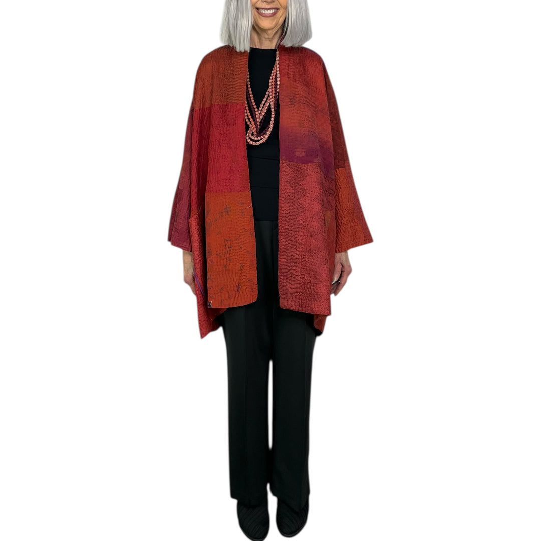 VINTAGE SILK GEORGETTE A-LINE JACKET