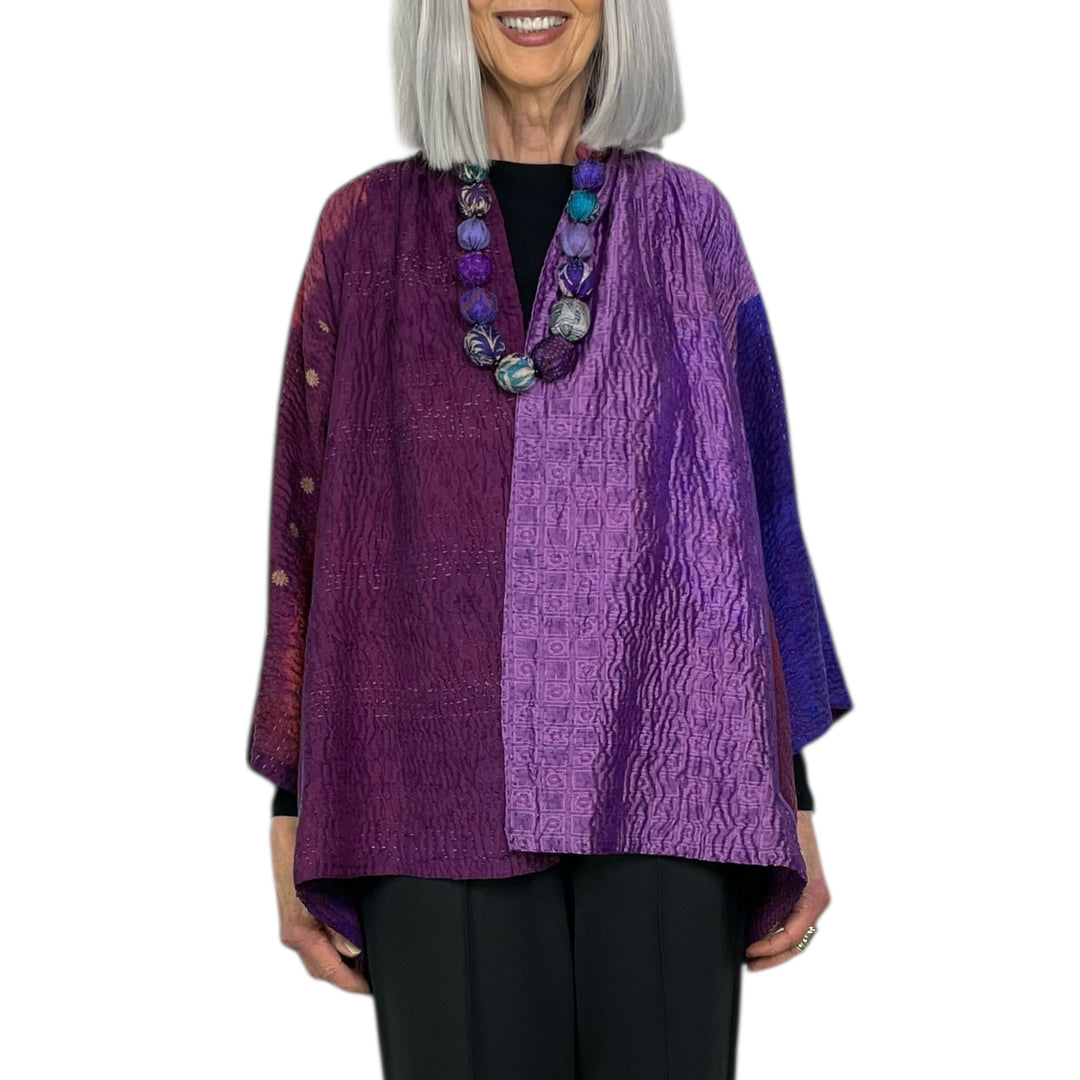 TIE DYE CIRCLE SHIBORI KIMONO JACKET