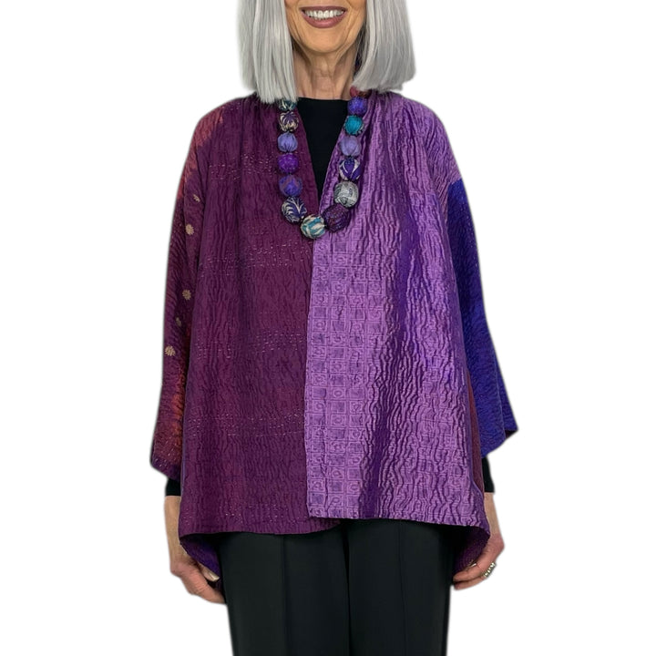 TIE DYE CIRCLE SHIBORI KIMONO JACKET