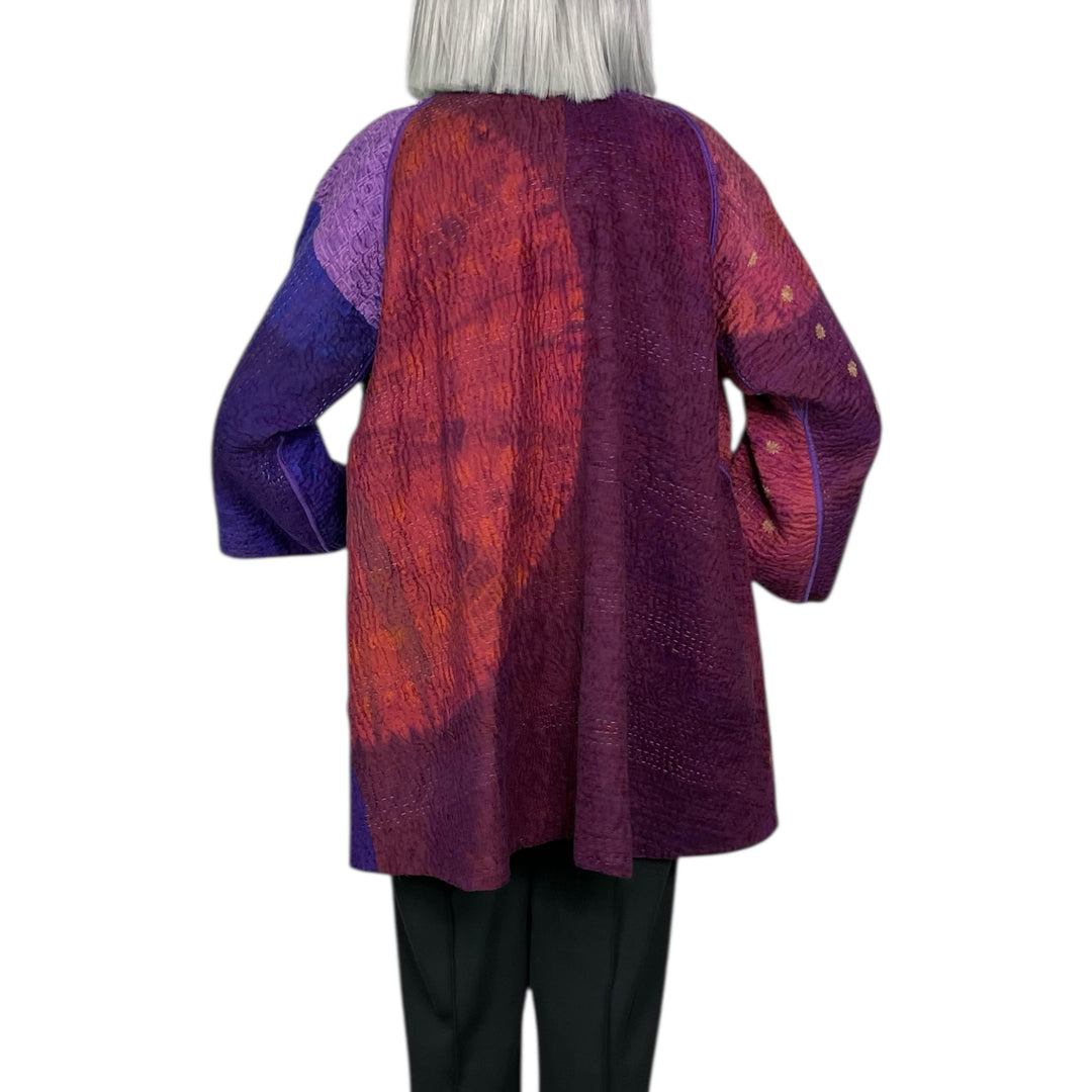 TIE DYE CIRCLE SHIBORI KIMONO JACKET