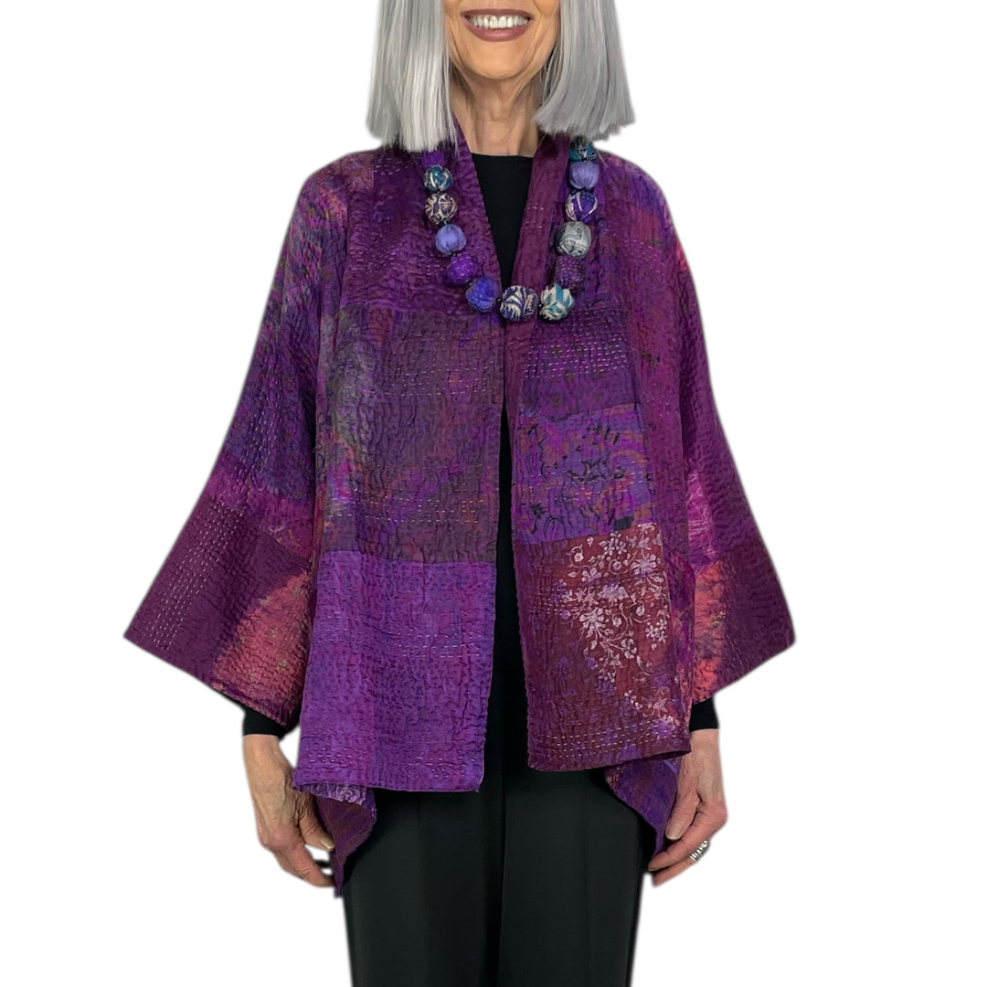 TIE DYE CIRCLE SHIBORI KIMONO JACKET