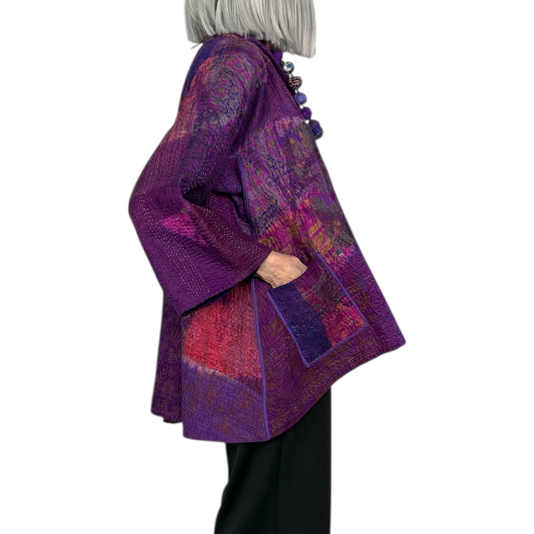 TIE DYE CIRCLE SHIBORI KIMONO JACKET