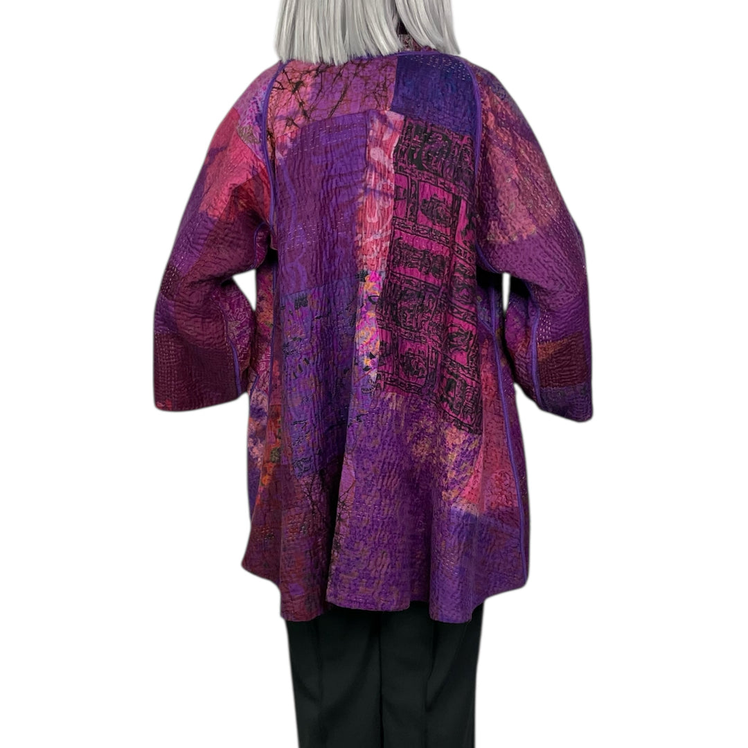 TIE DYE CIRCLE SHIBORI KIMONO JACKET