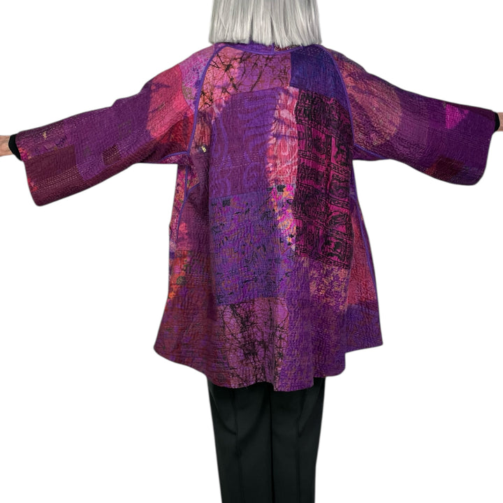 TIE DYE CIRCLE SHIBORI KIMONO JACKET